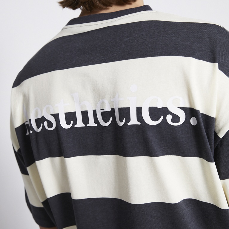 Printed boxy tee "Mikael Printed" Yellow